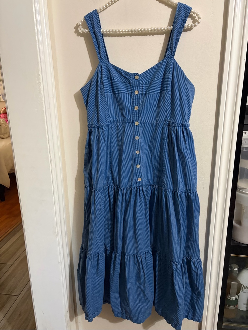Madewell Light Blue Striped Sundress